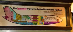 Реклама в метро Лондона — дешёвые перелеты в Австралию и Дальний Восток