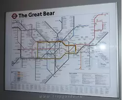 Большая медведица — адаптация схемы метро художником Саймоном Паттерсоном (Simon Patterson) к созвездию Большая медведица