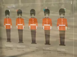Отличия гвардейцев из разных регионов Великобритании