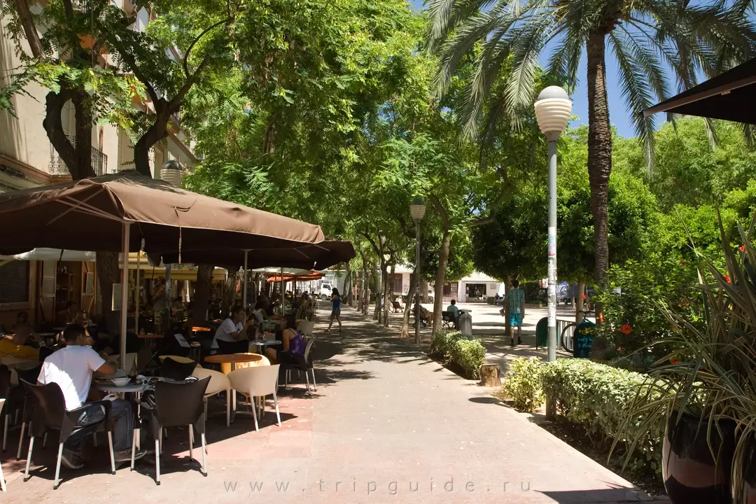 Placa del Parc — ряды кафе Placa del Parc — ряды кафе