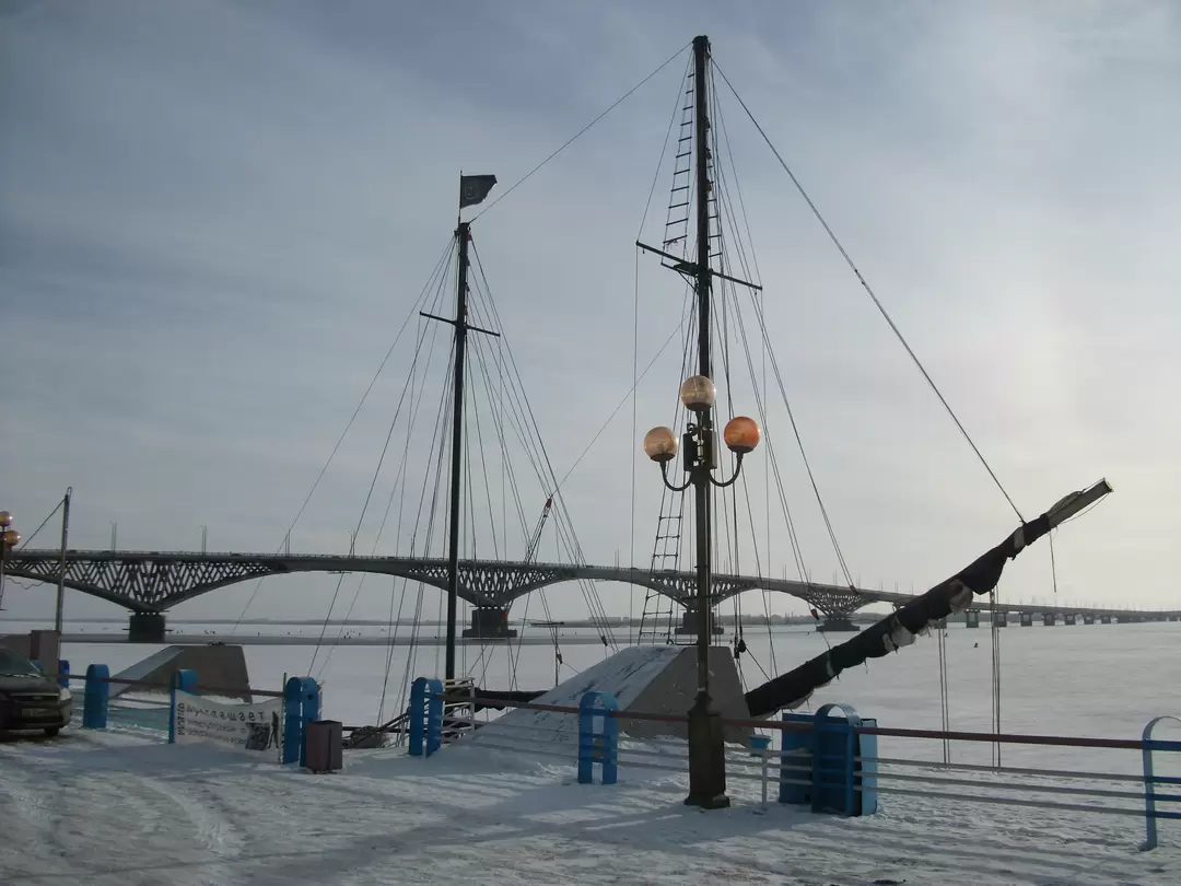 Январь на набережной в Саратове