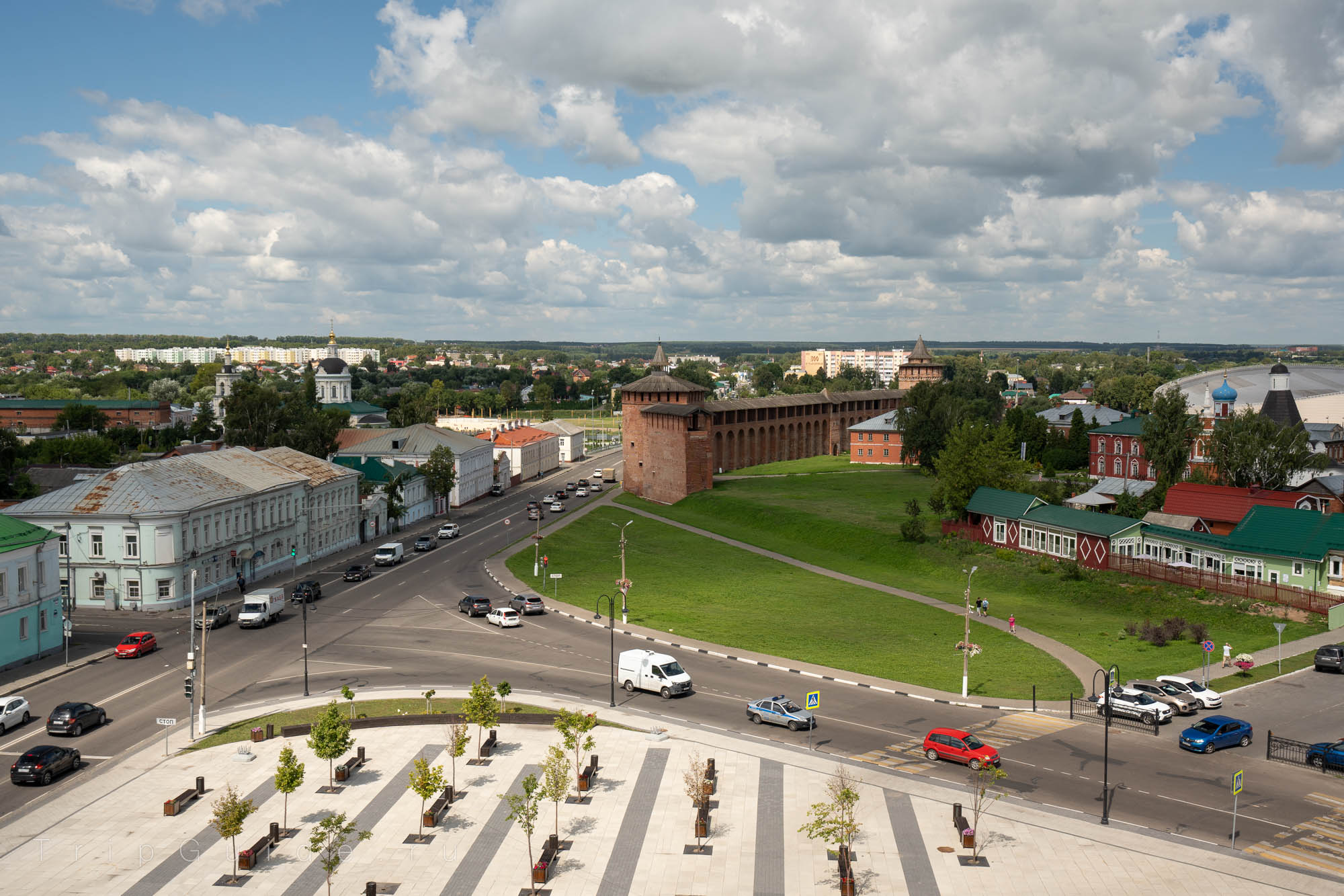 Вид со смотровой площадки колокольни, Коломна