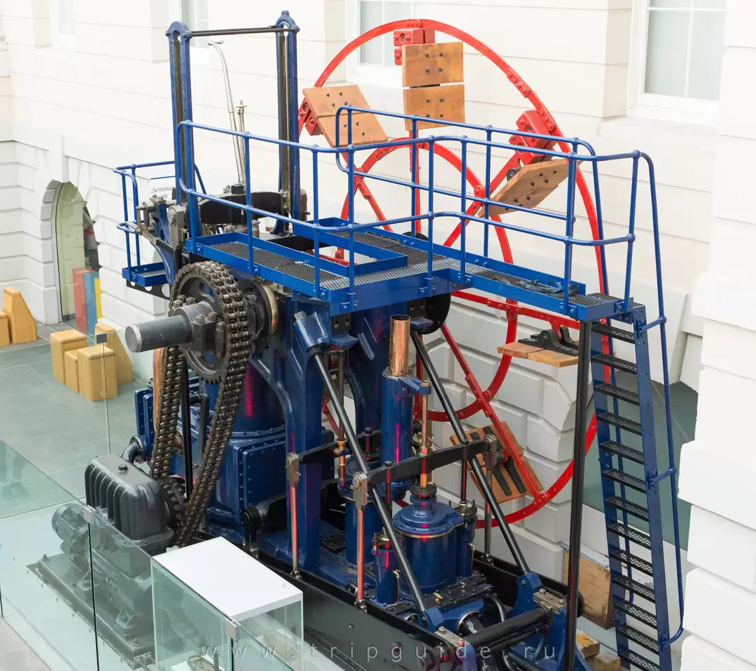 Двигатель и гребное колесо с буксира «Релиант», 1907 г. / Engine from the paddle tug «Reliant» Двигатель и гребное колесо с буксира «Релиант», 1907 г. / Engine from the paddle tug «Reliant»