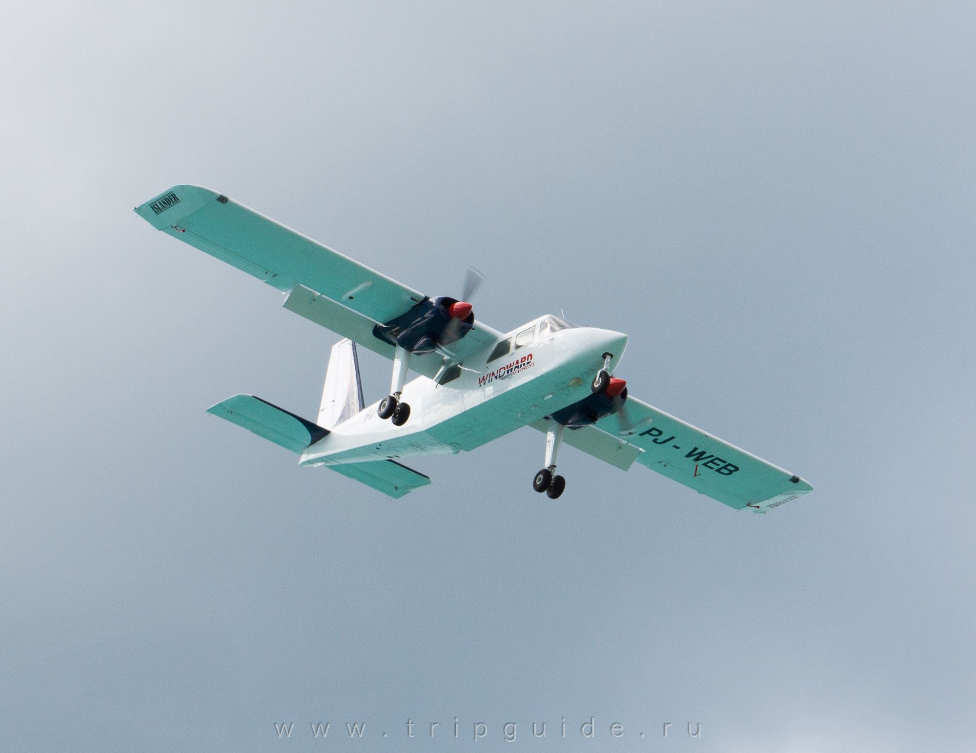 Самолет Britten Norman BN-2B-20 Islander авиакомпании Windward Express, бортовой номер PJ-WEB