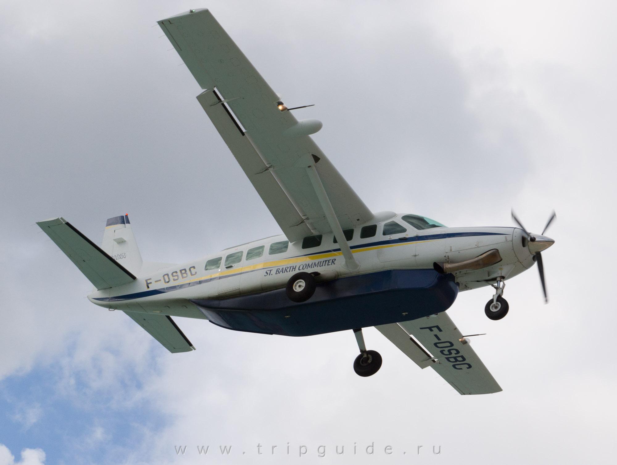 Самолет Cessna 208B Grand Caravan авиакомпании St. Barth Commuter, бортовой номер F-OSBC