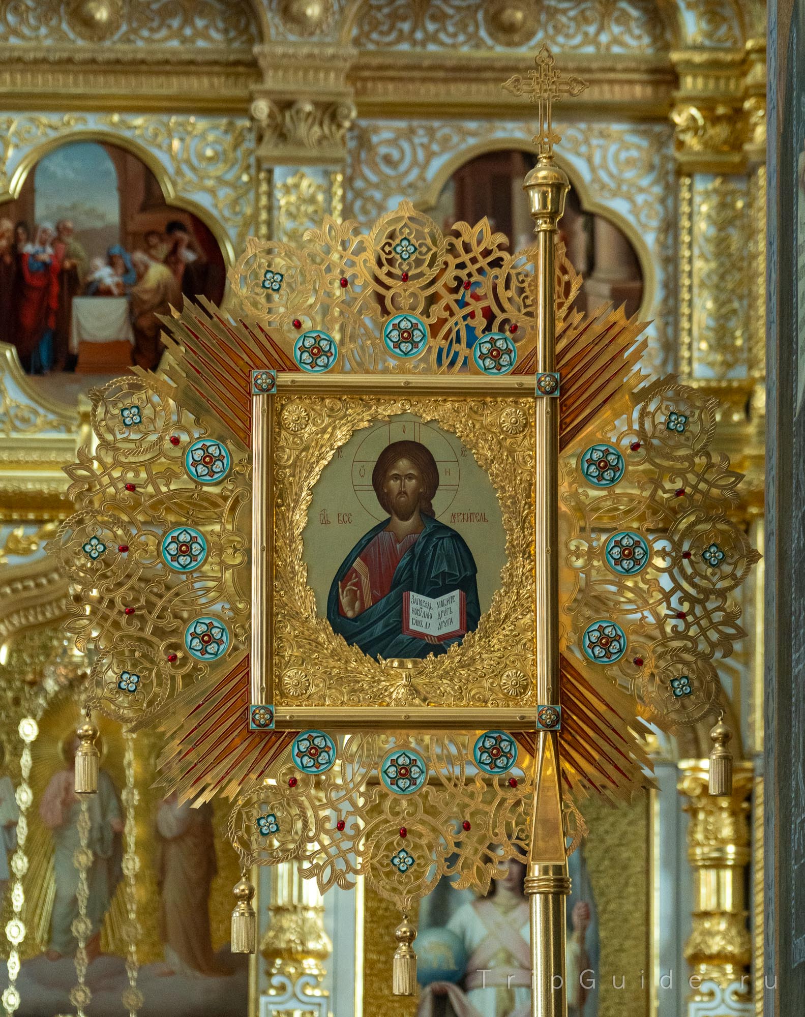 Хоругвь с изображением Господь Вседержитель, Валаам Хоругвь с изображением Господь Вседержитель, Валаам