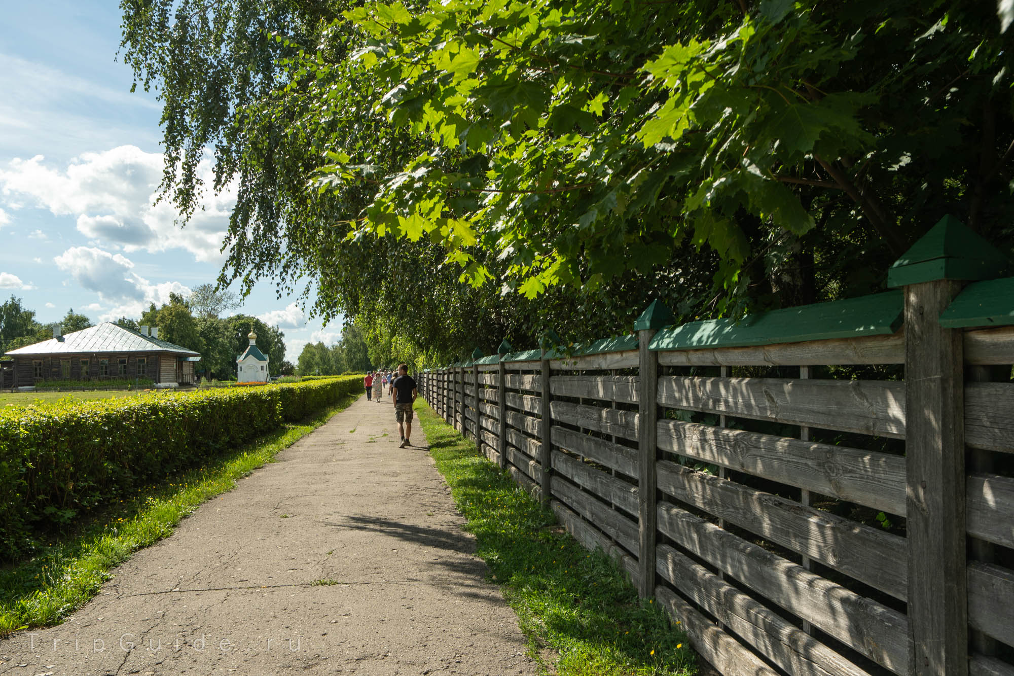 Дорожка с деревянной изгородью в Константиново