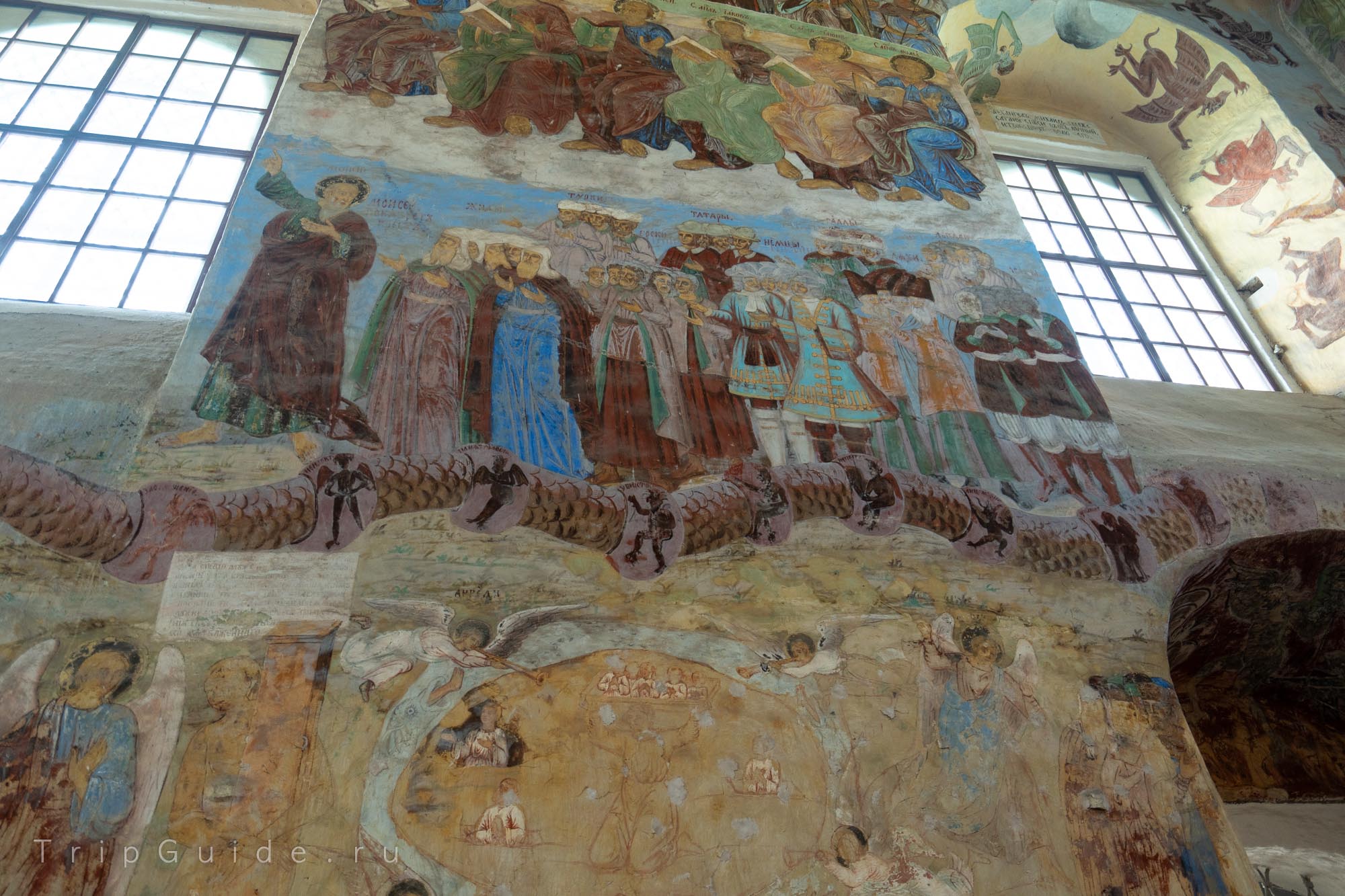 Фрески на стене, Троицкий собор Александро-Свирского монастыря Фрески на стене, Троицкий собор Александро-Свирского монастыря